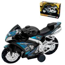 Miniatura Moto Athletic Com Som Luz E Fricção 18cm - Dm Toys