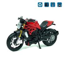 Miniatura Moto Ducati Monster 1200S 1/18 Vermelha Maisto 35300