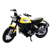 Miniatura Moto Ducati Scrambler 1/18 Amarela Maisto 35300