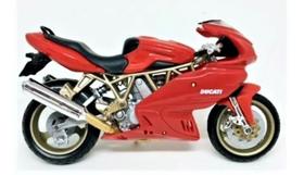 Miniatura Moto Ducati Supersport 900 Vermelha Burago 1/18