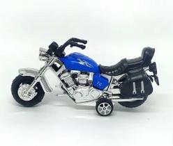 Miniatura Moto High Speed Harley Brinquedo Escala 1:18 Azul - Lauralu