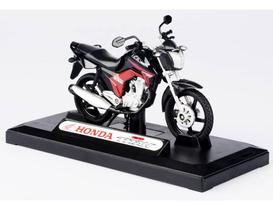 Miniatura Moto Honda Cg Titan 160 2014 Preta Escala 1:18 Realista