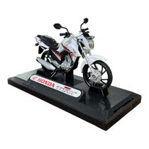 Miniatura Moto Honda CG Titan 160 Branco 1:18