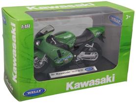 Miniatura Moto Kawasaki ninja ZX-12R verde Welly 1/18 Miniatura Moto Kawasaki ninja ZX-12R verde Welly 1/18