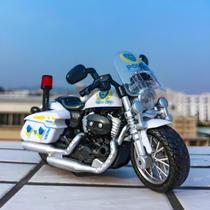 Miniatura Moto Policial Escala 1:12 XZ-1385