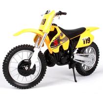 Miniatura Moto Suzuki Rm 250 1/18 Amarelo Maisto 35300 Miniatura Moto Suzuki Rm 250 1/18 Amarelo Maisto 35300