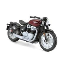 Miniatura Moto Triumph Bonneville Bobber Vinho Burago 1/18