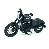 Miniatura Motocicleta 1/12 Harley Davidson Custom 2014 Sporster Iron 883 Preto Maisto 32320
