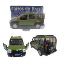 Miniatura nacionais fiat doblo verde 12cm metal ano 2008 - maisto 1002
