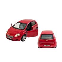 Miniatura nacionais fiat punto vermelho 11cm metal ano 2008 - maisto 1001
