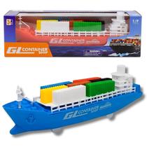 Miniatura Navio Barco Cargueiro Porta Container Fricção Miniatura Navio Barco Cargueiro Porta Container Fricção