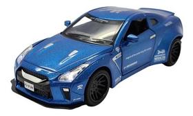 Miniatura Nissan Gtr Liberty Walk Azul Acende Luz/som 1:32 Miniatura Nissan Gtr Liberty Walk Azul Acende Luz/som 1:32