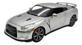 Miniatura Nissan Gtr Prata Velozes E Furioso Metal Jada 1:24