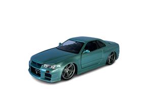 Miniatura Nissan GTR R34 Verde Velozes Furiosos Jada 1:24