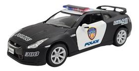 Miniatura Nissan Gtr R35 Policia 2009 Metal 1:36