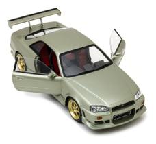 Miniatura Nissan Skyline GT-R R34 1999 Verde Greenlight 1/18