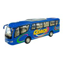 Miniatura Ônibus Azul Coach Kinsfun 1:64