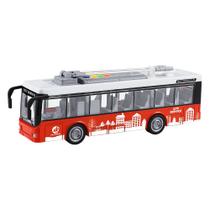 Miniatura Ônibus C/ Som E Luz E Fricção - Várias Cores - Dm Toys