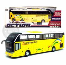 Miniatura Ônibus De Turismo Com Luz E Som California Toys