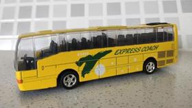 Miniatura ônibus de viagem turismo Guanabara c luz e som 16cm - Fun game