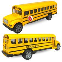 Miniatura ônibus Escolar Americano De Metal Abre Porta Ferro F114
