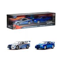 Miniatura Pack 2 Nissan Skyline GT-R R34 Brian 1:32 Jada
