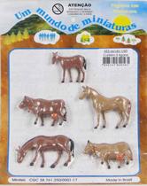 Miniatura para maquete animais com 5 figuras-653