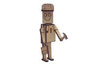 Miniatura Personagem Wood A124