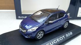 Miniatura Peugeot 208 3 Portes Ixo Models Azul Escala 1/43