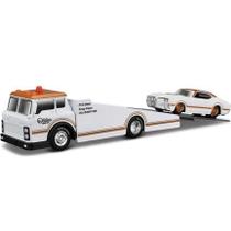 Miniatura Picape Reboque C/ Carro 1/64 Desing Elite Transport Ramp Truck + Oldsmobile 442 1969 Maisto 15055 Miniatura Picape Reboque C/ Carro 1/64 Desing Elite Transport Ramp Truck + Oldsmobile 442 1969 Maisto 15055