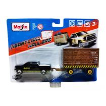 Miniatura Pick-up Chevrolet Silverado Com Gaiola 1/64 Maisto 12328 Miniatura Pick-up Chevrolet Silverado Com Gaiola 1/64 Maisto 12328