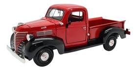Miniatura Plymouth Truck 1941 Vermelho Metal Motormax 1:24
