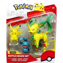 Miniatura Pokémon Figura de Batalha Set Com 3 Bonequinhos