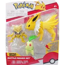 Miniatura Pokémon Figura de Batalha Set Com 3 Bonequinhos