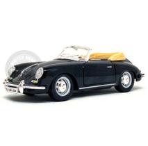 Miniatura Porsche 356B 1961 Conversível Preto Burago 1/24 Miniatura Porsche 356B 1961 Conversível Preto Burago 1/24