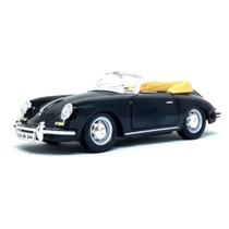 Miniatura Porsche 356B Cabriolet 1961 Preto Bburago 1/24 Miniatura Porsche 356B Cabriolet 1961 Preto Bburago 1/24