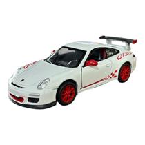 Miniatura Porsche 911 GT3 RS Branco Metal Kinsmart 1:36