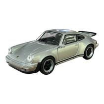Miniatura Porsche 911 Turbo Prata Welly 1:36 Miniatura Porsche 911 Turbo Prata Welly 1:36
