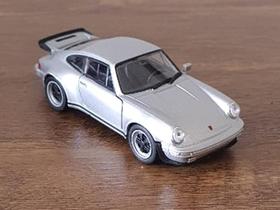 Miniatura Porsche 911 Turbo Welly 1:43 Metal e Fricção Prata