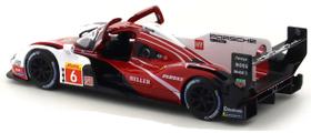 Miniatura Porsche 963 Racing 6 vermelho Burago 1/24 Miniatura Porsche 963 Racing 6 vermelho Burago 1/24