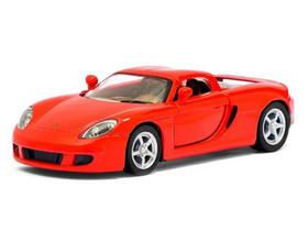 Miniatura Porsche Carrera GT Kinsmart 1:36 Metal e Fricção Vermelho