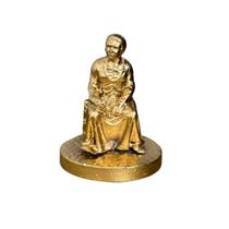 Miniatura Religiosa Orixás E Guias Em Resina 3D Dourada 5 Cm