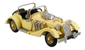 Miniatura Retrô Carro Antigo Amarelo Conversível 29cm Miniatura Retrô Carro Antigo Amarelo Conversível 29cm