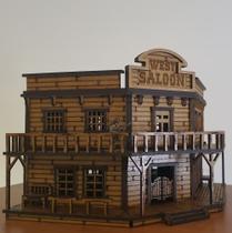Miniatura Saloon Velho Oeste, Quebra Cabeça 3d Em Mdf