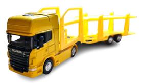 miniatura Scania R 730 cegonha amarela miniatura Scania R 730 cegonha amarela