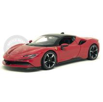 Miniatura SF90 Stradale Vermelha Burago 1/24 Miniatura SF90 Stradale Vermelha Burago 1/24