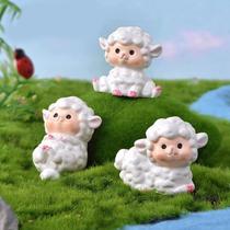 Miniatura sheep lamb cow estatuetas estatuetas animais fada ga