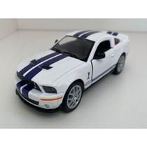 Miniatura Shelby 2007 GT 500 Kinsmart 1/38 Metal e Fricção Branco