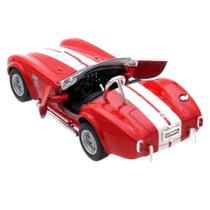 Miniatura Shelby Cobra 1965 427/SC Kinsmart 1/32 METAL e FRICÇÃO Vermelho