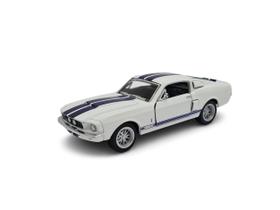Miniatura Shelby Gt500 1967 Branco Metal Kinsmart 1:38 Miniatura Shelby Gt500 1967 Branco Metal Kinsmart 1:38
